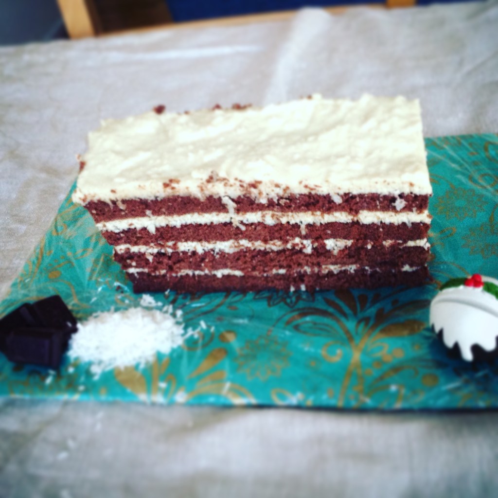 Chocolate and coconut layer&nbsp;cake