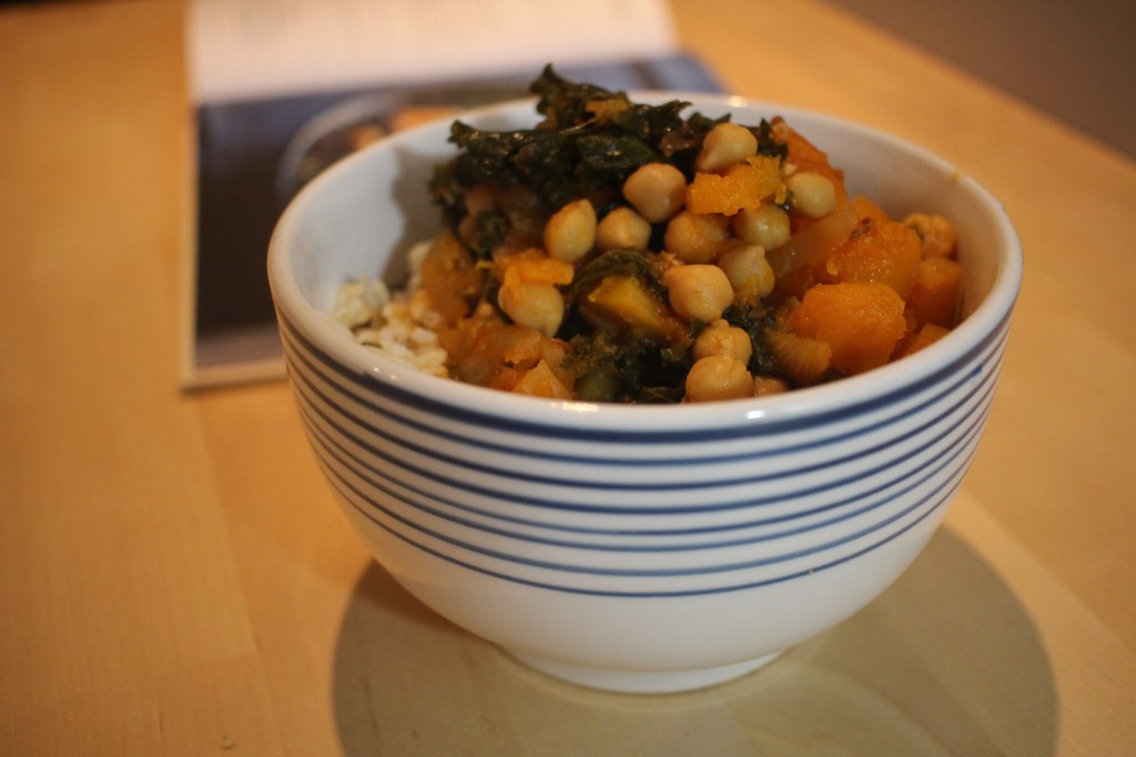 Butternut squash, kale and chickpea&nbsp;curry