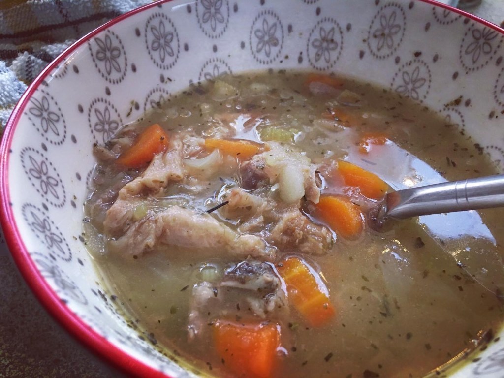 Leftover turkey soup