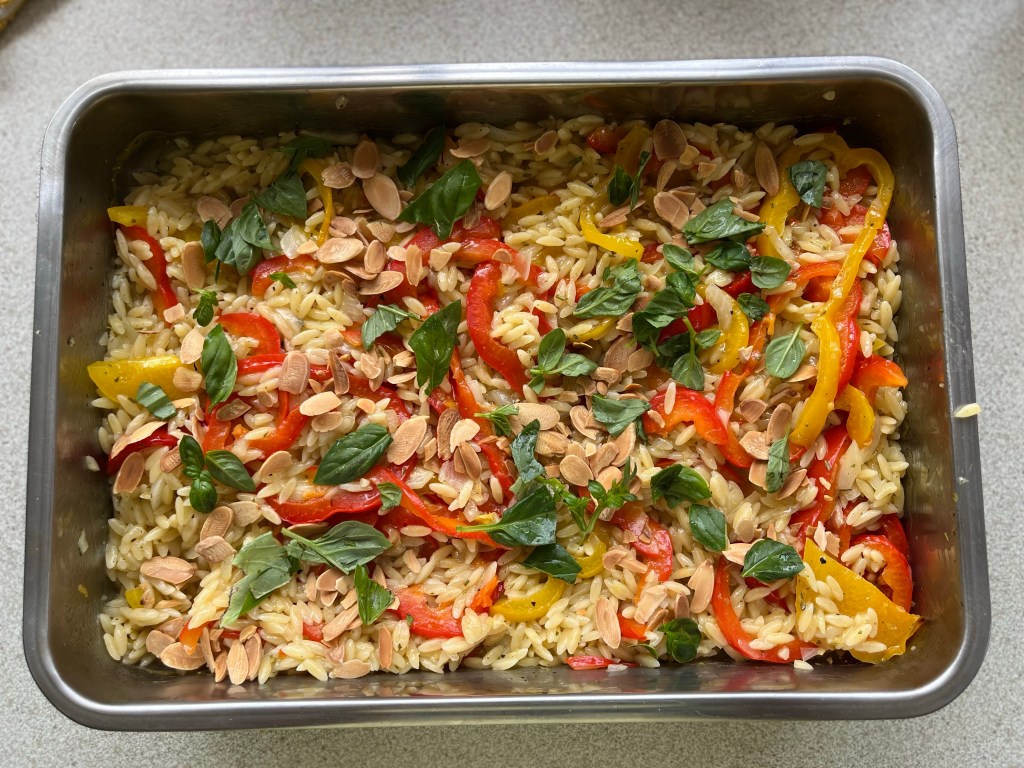 Simple roasted pepper&nbsp;orzotto