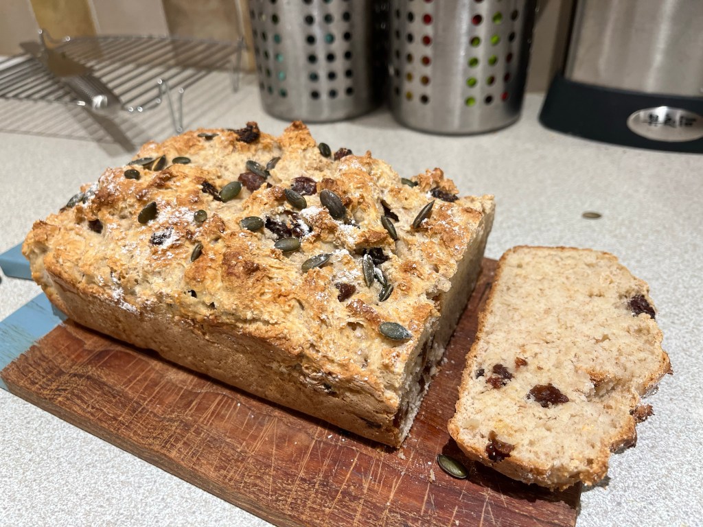 Irish Soda Bread with sultanas, maple syrup and pumpkin&nbsp;seeds
