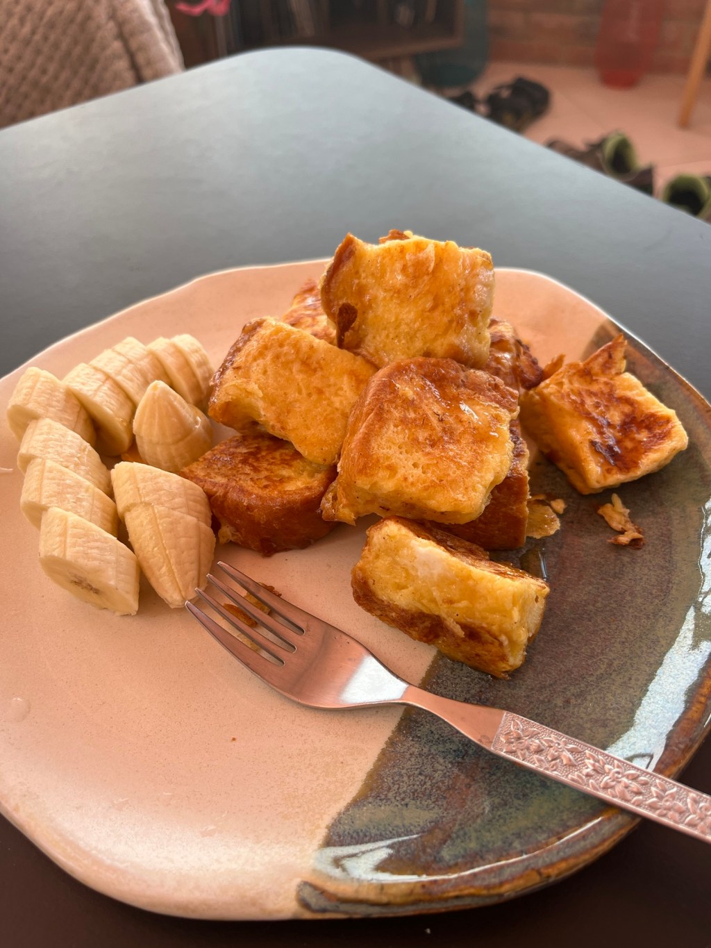 Savouring  French Toast Bites on a Handcrafted Birthday&nbsp;Plate