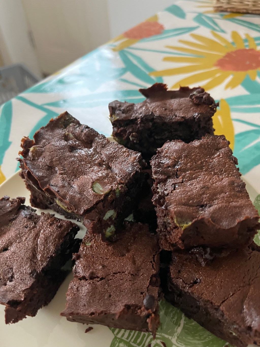 Triple chocolate and mint chip&nbsp;brownies