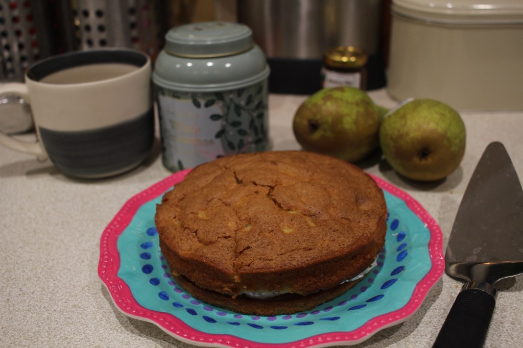 Pear, ginger and cardamom&nbsp;cake